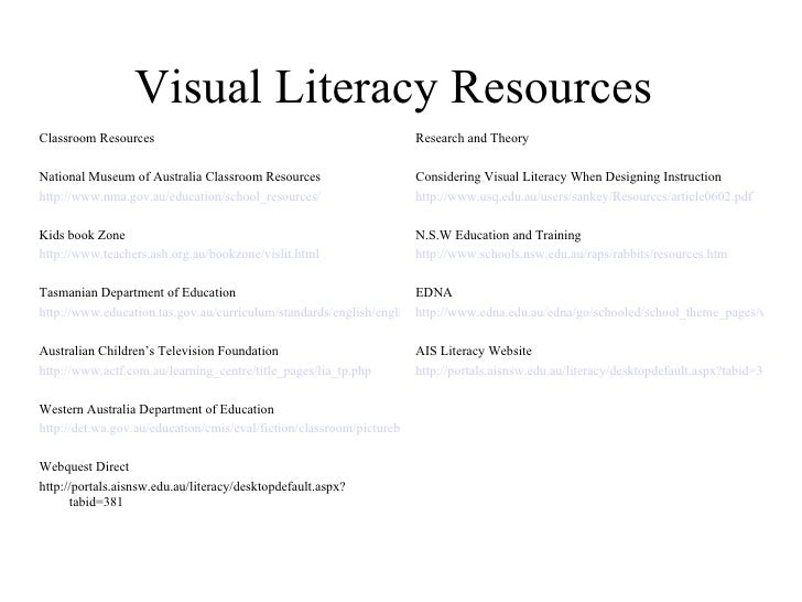 Visual Literacy Pdf